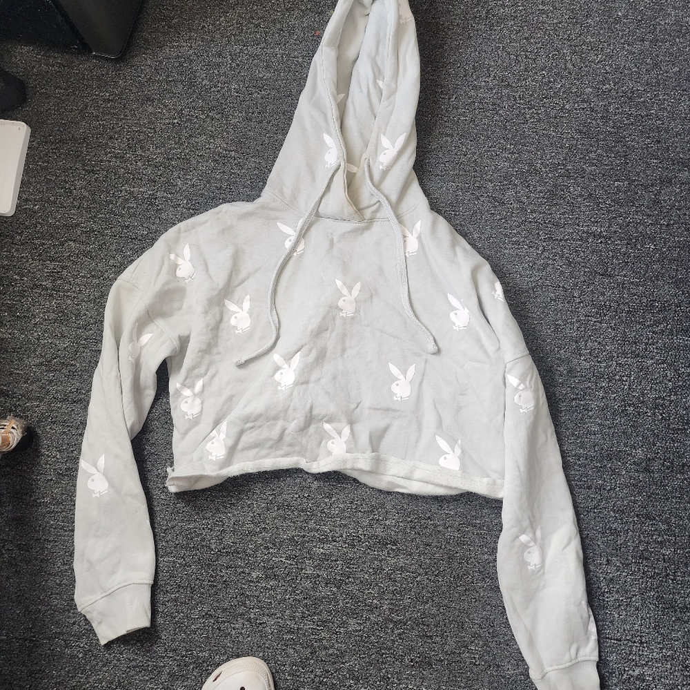 Cropped playboy sweater